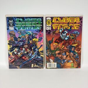 2 Book Lot Cyberforce Regular Series #1 Vol. 1 and Vol. 2 | VG+ B&B Image Comics